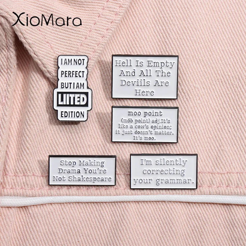 

Hell Is Empty And All The Deviils Are Here Enamel Pin William Shakespeare Quote Brooch Lapel Backpack Badge Jewelry Gift