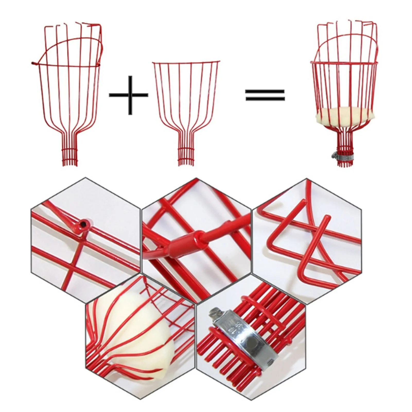 Fruit Picker Basket Multifunctional Use Fruit Picker Tool Prevent Rust Durability Efficient Detachable for Mangoes for Oranges
