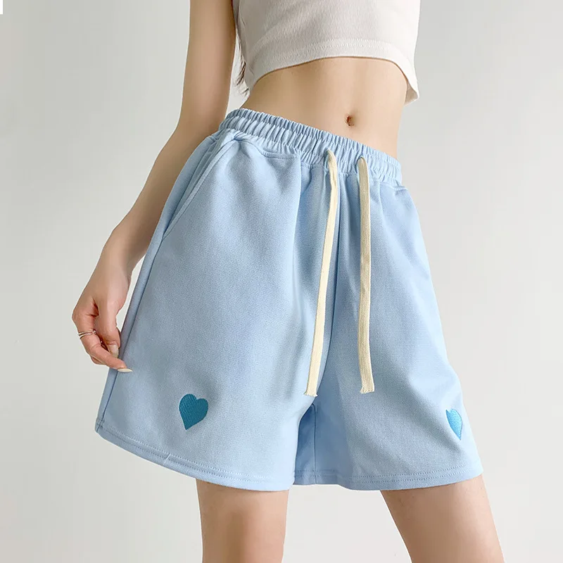 NWT-shorts de treino atlético com bolsos de telefone para mulheres, shorts de algodão para meninas, 2023