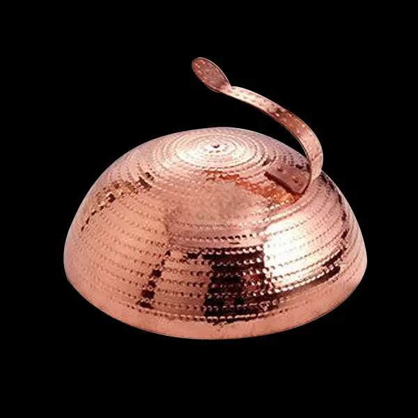Copper color pot lid Iron baking pan cover Round thickened iron plate cover Japanese steak teppanyaki baking pan cover