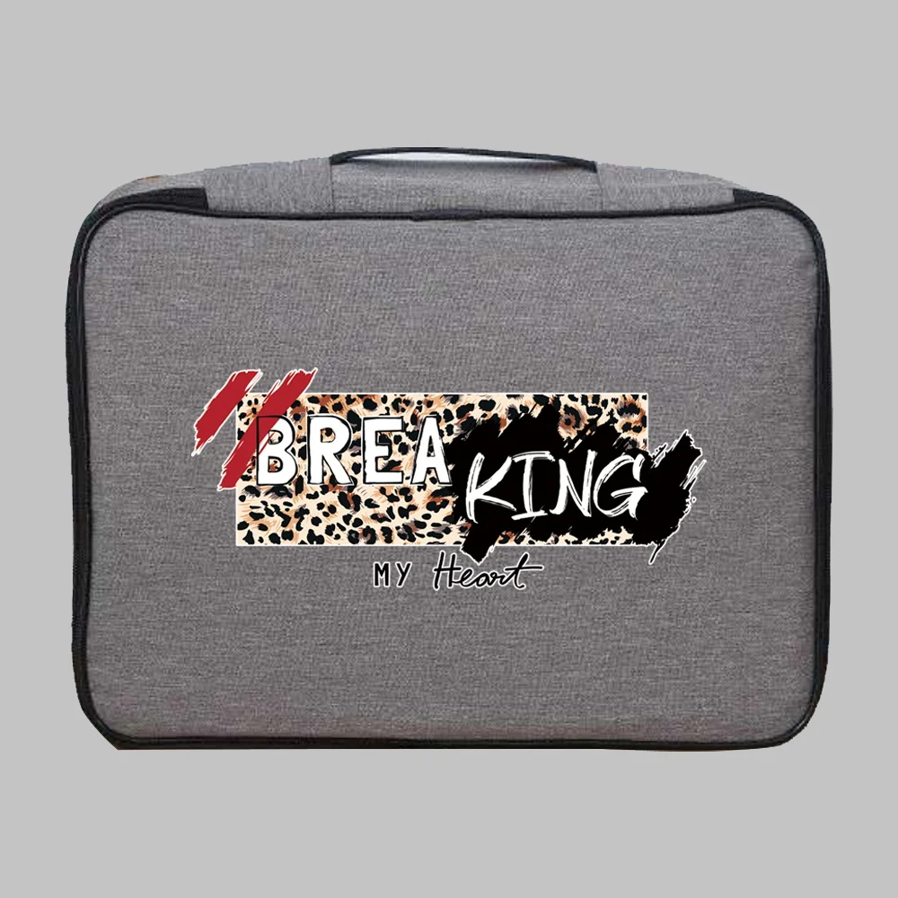 Picture 7: Document Storage Bag Large Capacity File Storage Bag Leopard Print Certificate File Organizer Case Passport Briefcase with Lock