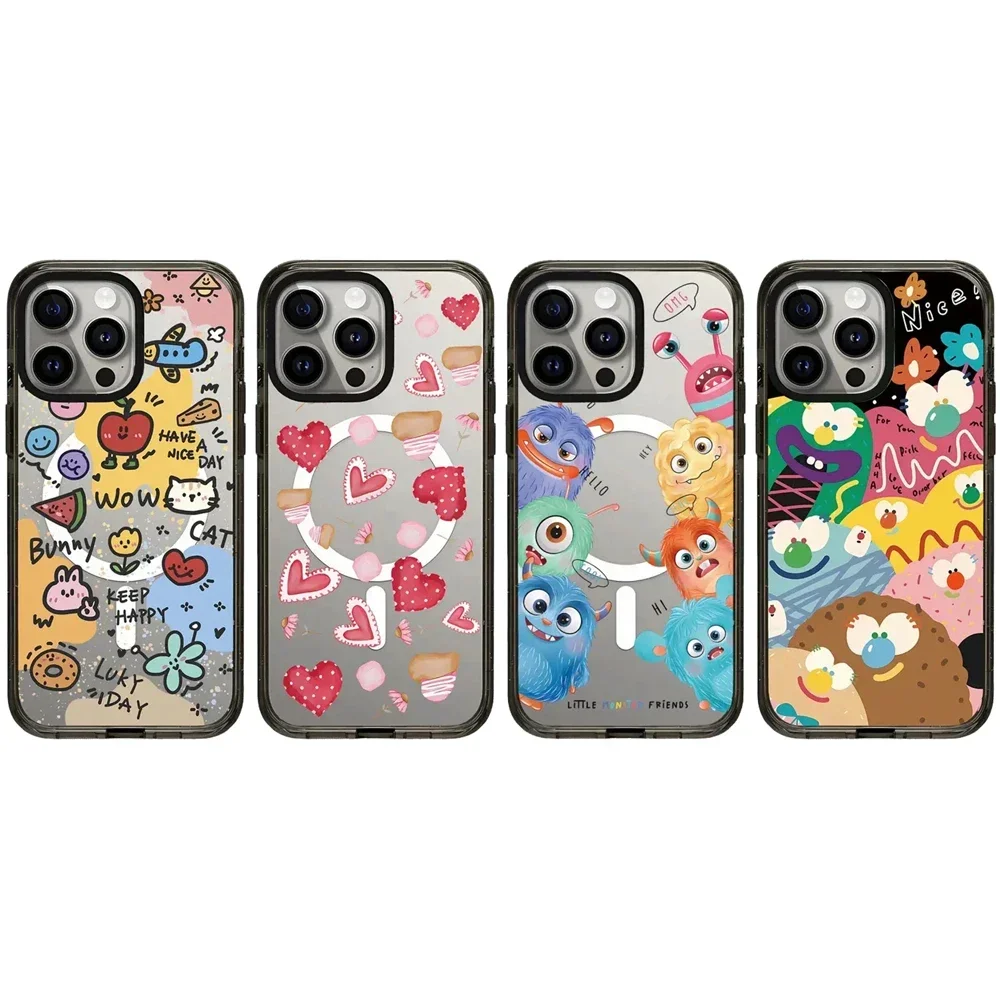 

Cute Monster 2.0 Acrylic Black Border iPhone 12 13 14 15 16 Pro Max Case - Protective iPhone Case with MagSafe