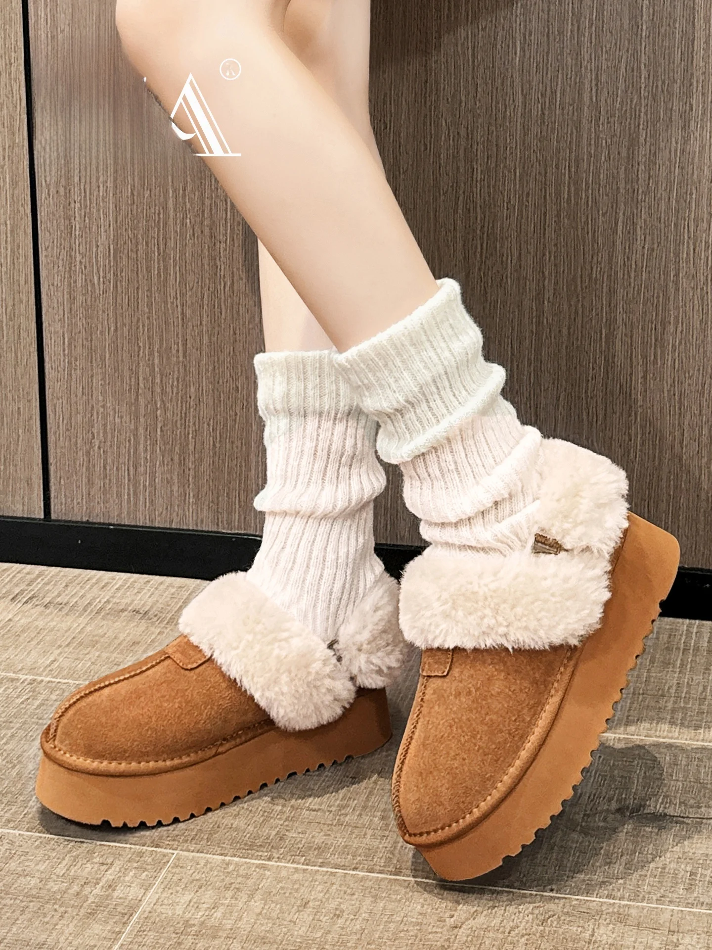 

Женские зимние ботинки NA на толстой подошве из натуральной кожи с теплой хлопковой подкладкой, увеличивающие рост, модные короткие повседневные ботинки