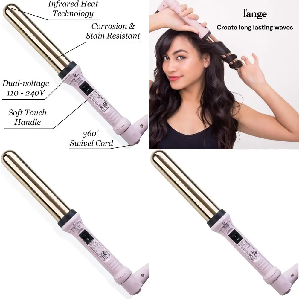 

Титановая плойка для завивки волос 1,25 дюйма | Профессиональные термощетки для создания пляжных волн салонного качества | Без спутывания, стойкие локоны