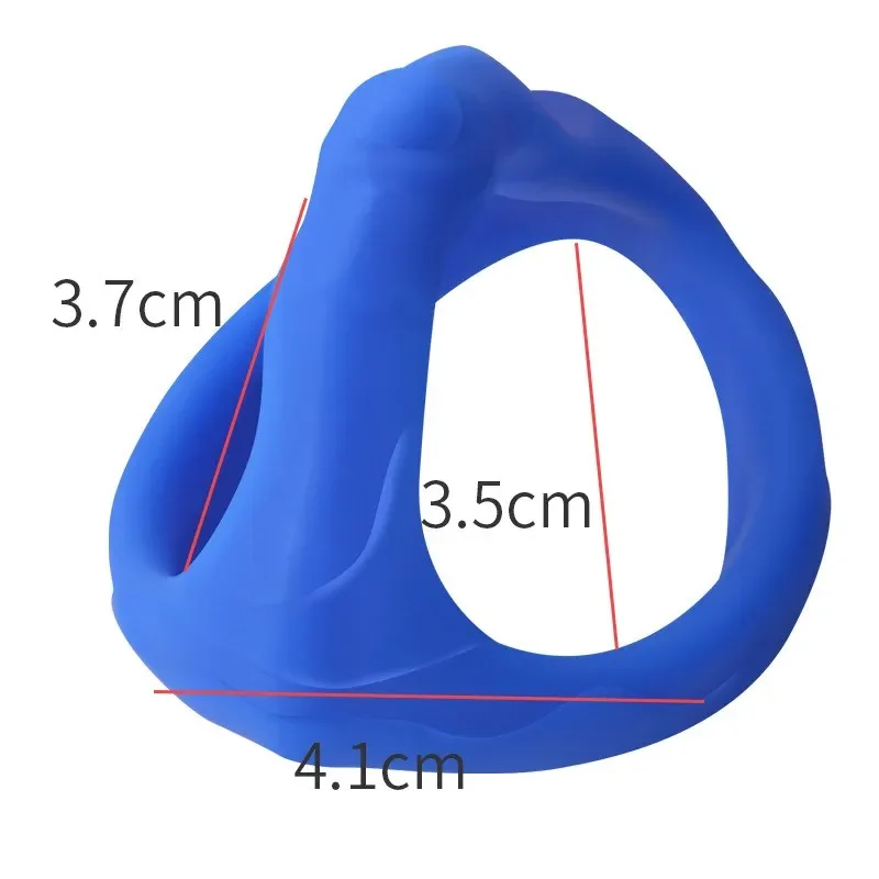 Triangle Penis Ring Cock Ring Male Chasity Cage Scrotum Bondage Ball Stretcher Delayed Ejaculation Sex Toy for Men Bdsm Sex Shop - view 6