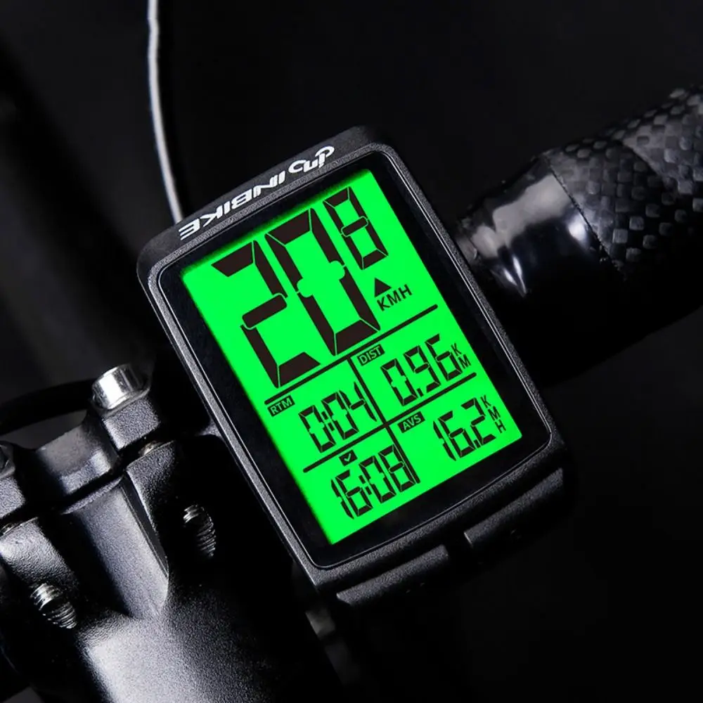 Wireless Mini Bike Speedometer Accurate Speed Tracking Digital LCD Screen Cycling Computer Auto Backlight Larger Battery