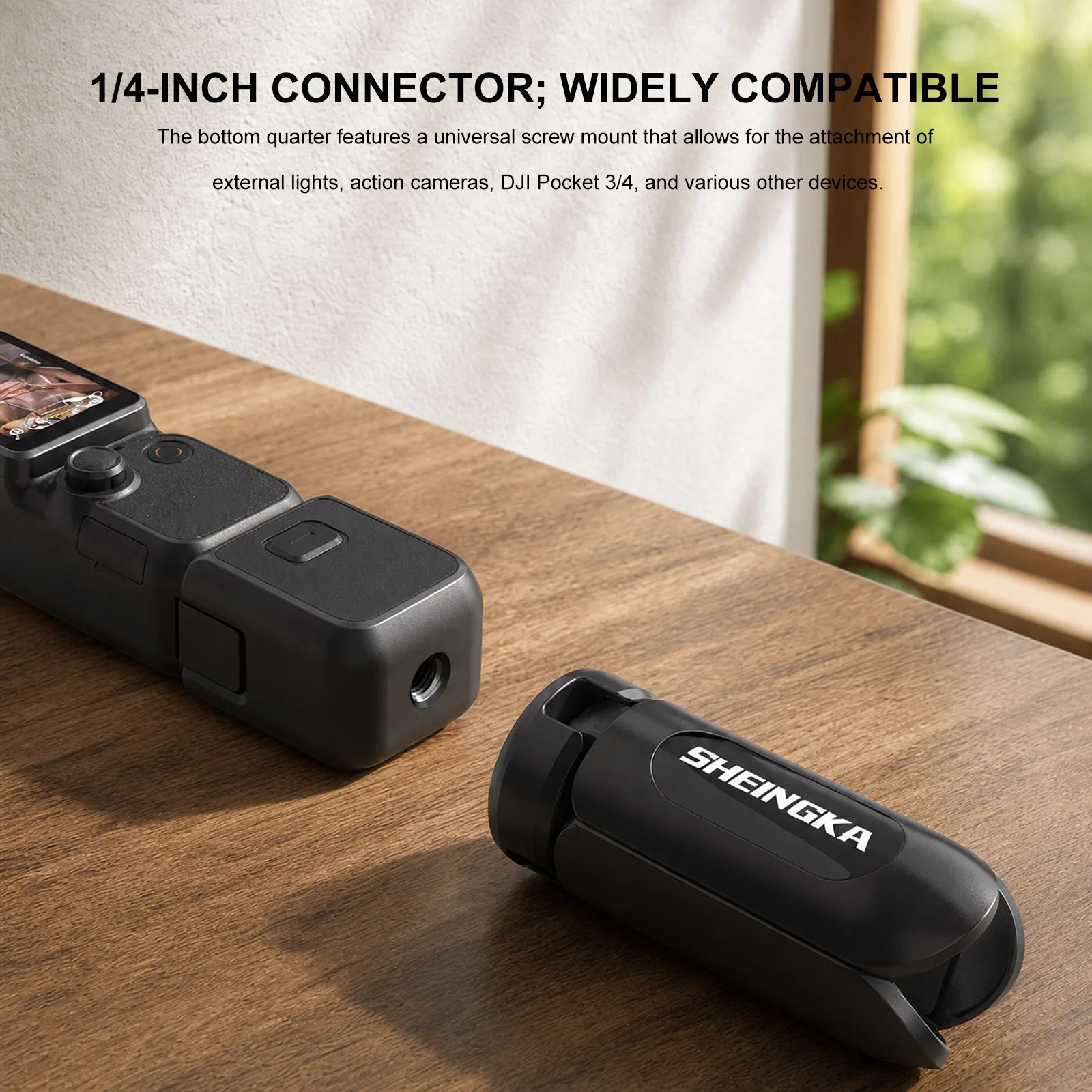 Magnetischer Mini-Schnellverschluss-Universal-Stativgriff für GoPro Insta360 DJI Osmo Action-Kamera mit 1/4-Zoll-Schraubenadapter. ﻿ – Detail 2