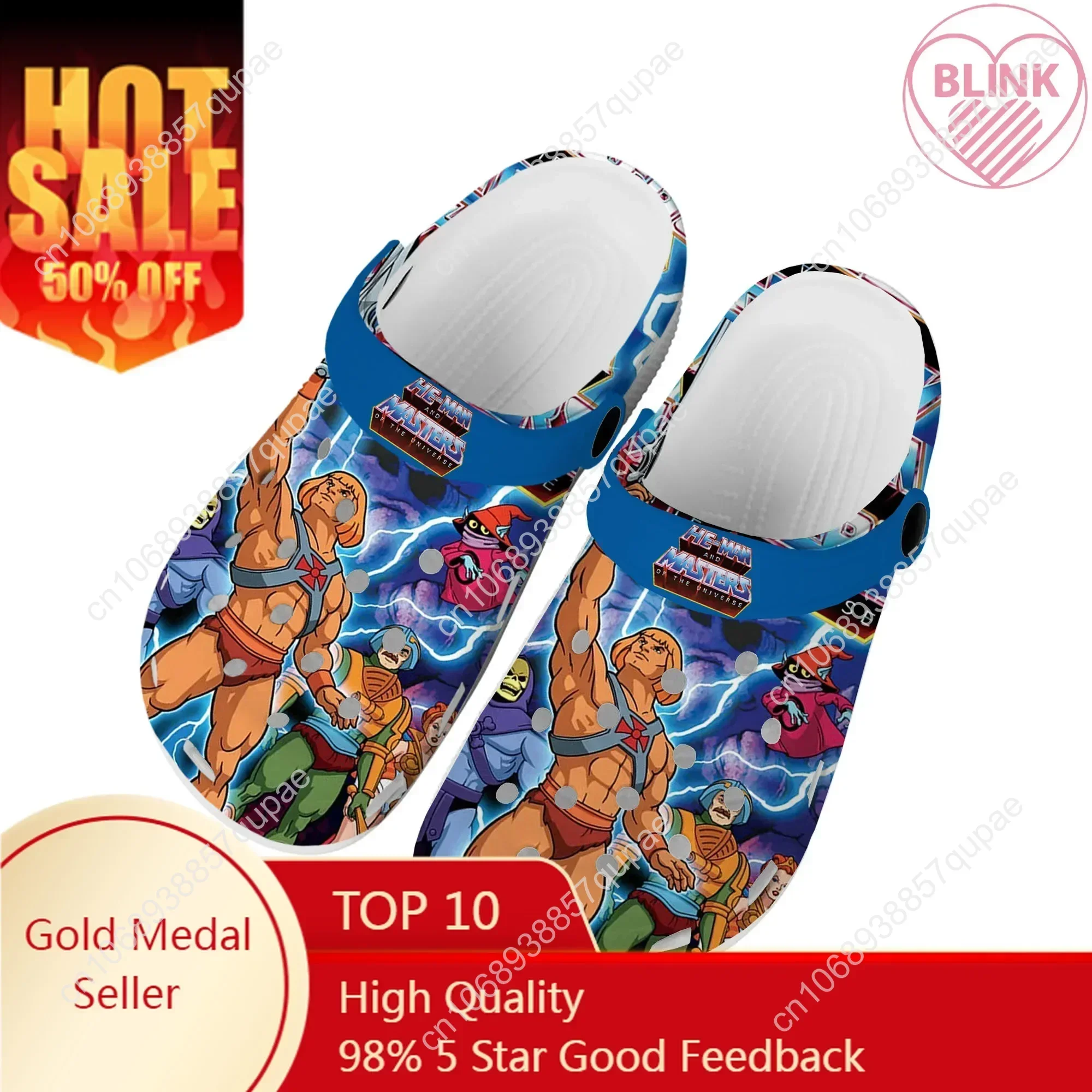 

Cartoon He-Man Masters Of The Universe Home Clogs Custom Water Shoes Mens Womens Teenager Shoe Garden Clog Beach Hole Slippers