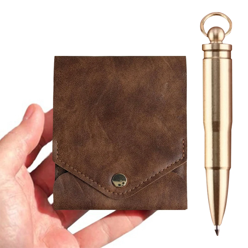 

Money Organizer with Built-in Pen Slot Clip Case Bi-Fold Slim Minimalist Wallet for Daily Commuting Business and Travel