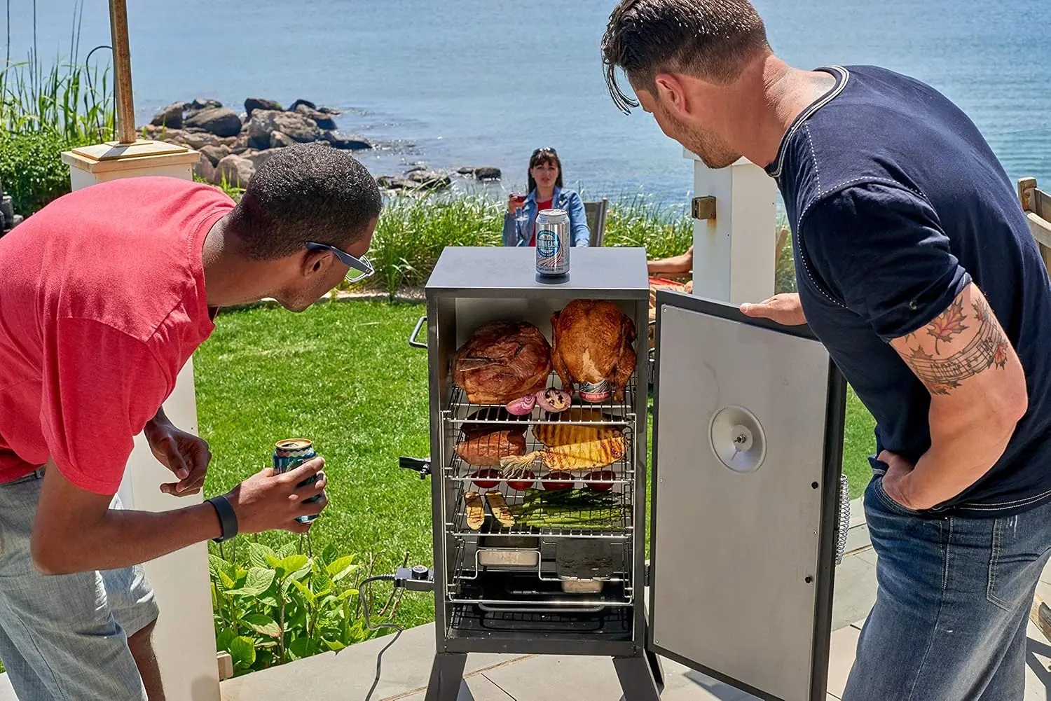 Verticale Elektrische Roker, Drie Verwijderbare Rookplanken, 30 ", 548 Vierkante Inch Kookruimte Elektrische Grills Bbq