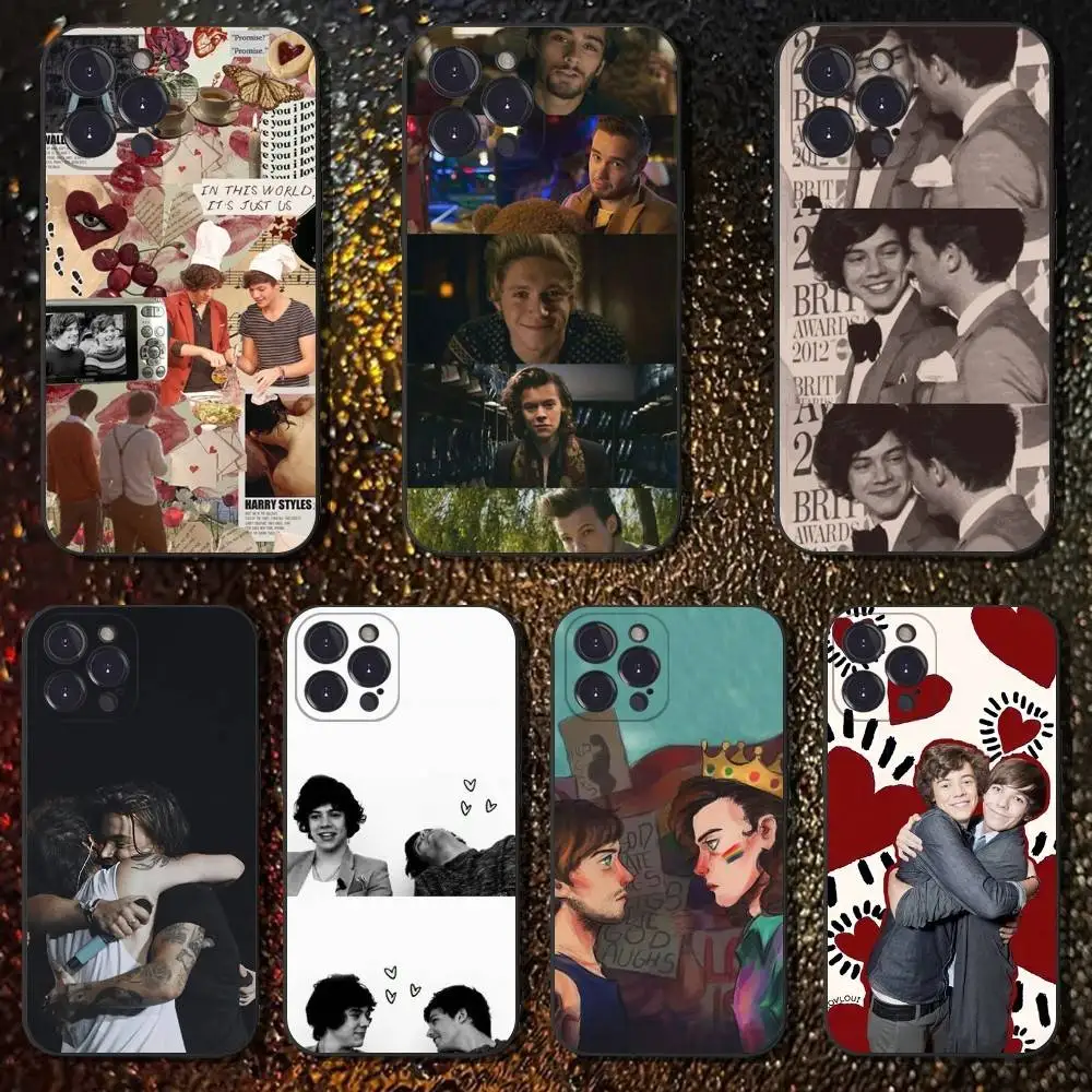 

Larry Stylinson Gay Phone Case For iPhone 16,15,14,13,12,11 Plus,Pro Max,XS,X,XR,SE,Mini,8,7,Soft Silicone Black Cover
