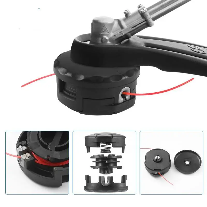 Universal String Trimmer Head Easy Replace ABS Construction Wide Compatibility for Garden Lawn Care Weeding