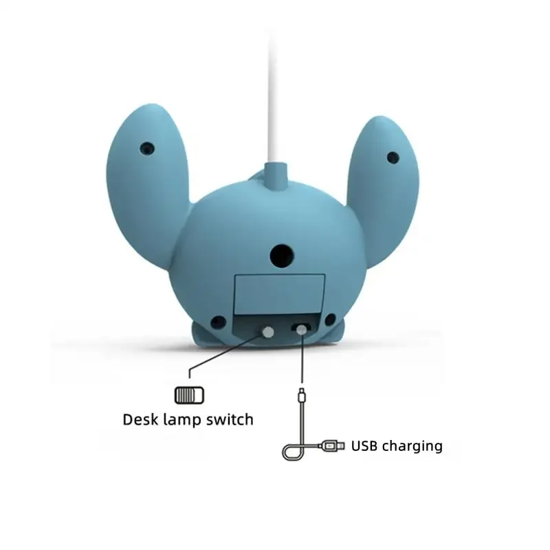 Disney Stitch Rechargeable Small Fan Cute Cartoon Angel Adjustable Fan Radiator Summer High Temperature Girl&Child Holiday Gifts