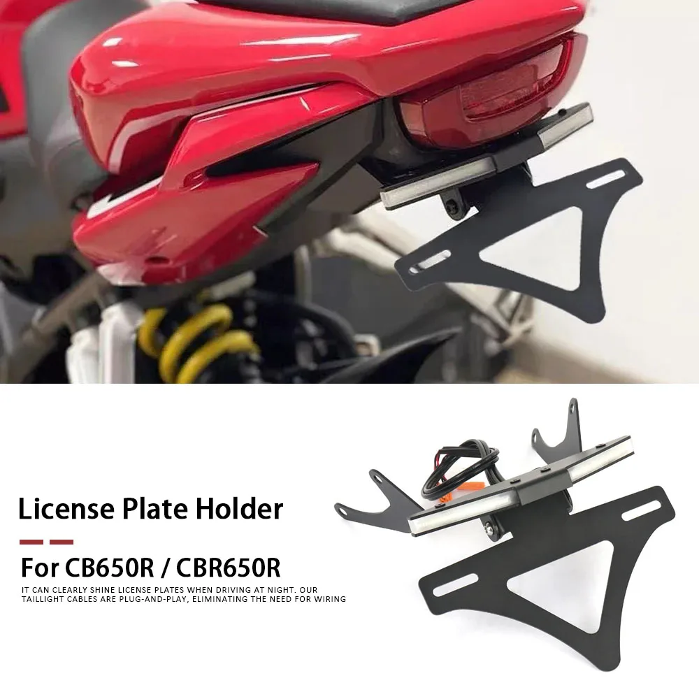 

CNC Motorcycle CBR 650 R CB 650R 2021-2025 Tail Tidy Fender Rear Tail Bracket License Plate Holder For Honda CB650R CBR650R