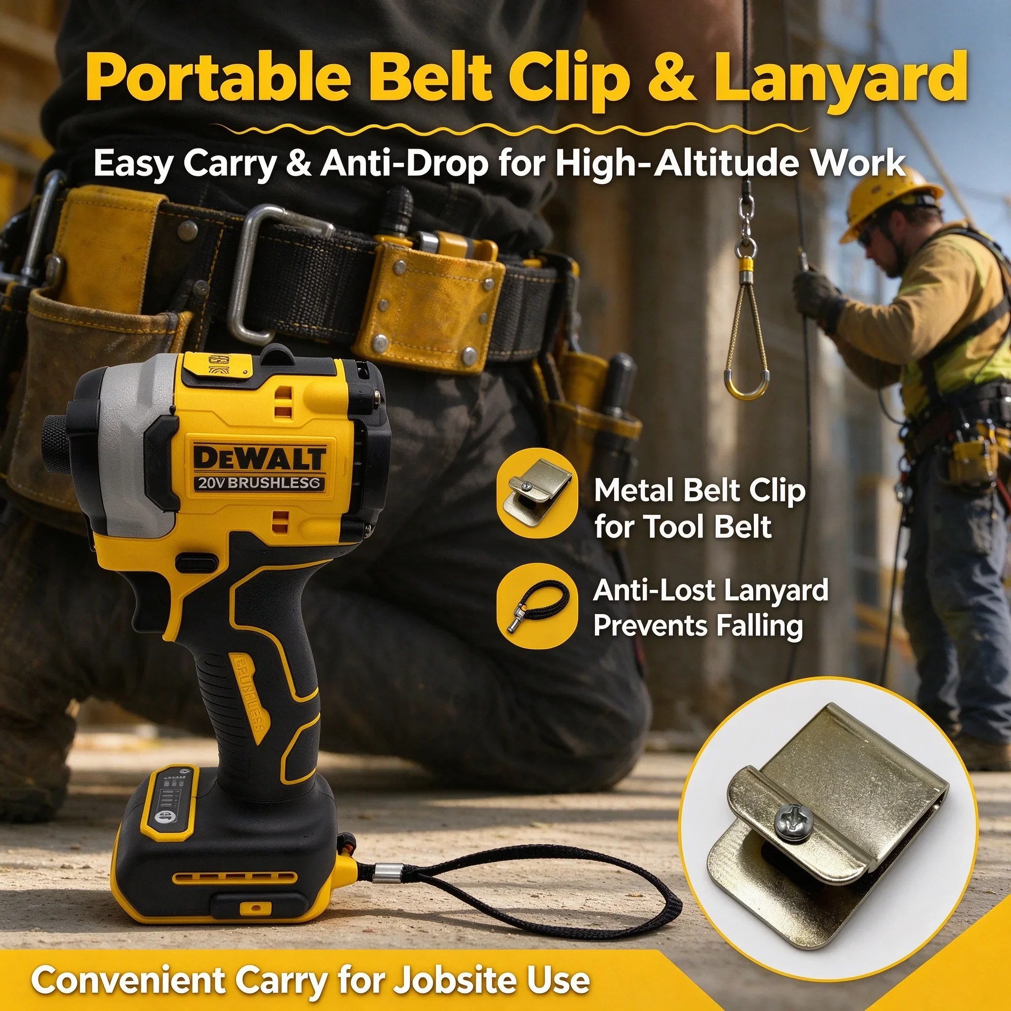 DEWALT Old Model DCD850 Brushless 20V Cordless Drill, Multifunction Rechargeable Impact Driver