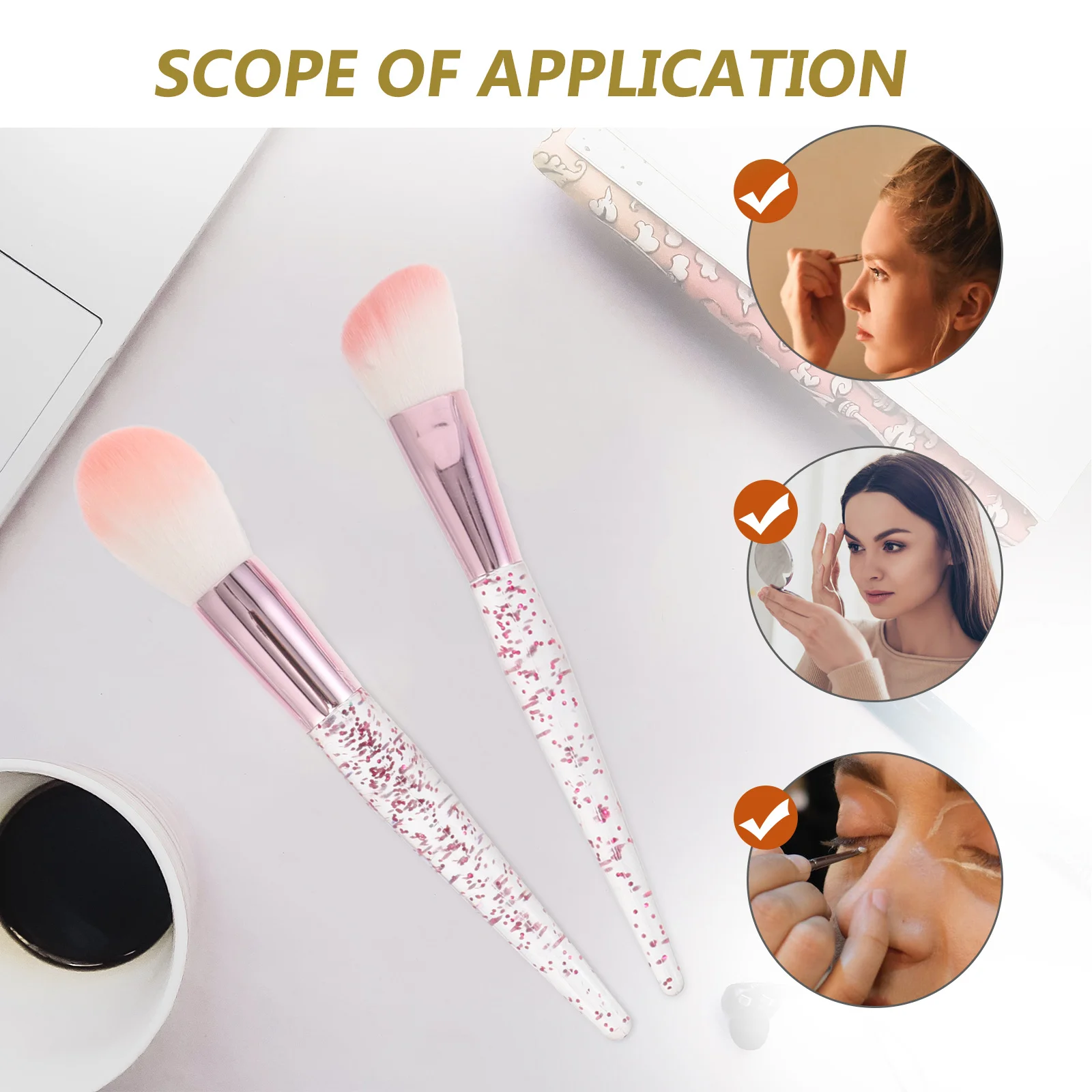 10 個グリッターアイブラシセット精密ブレンドアイシャドウコンシーラーアイライナーメイクアップツールキットグリッターメイクブラシセット