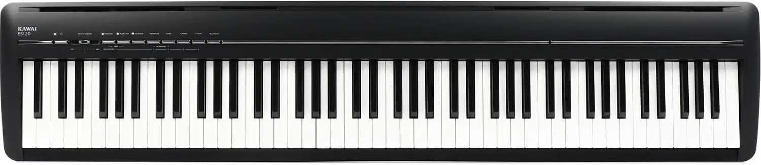 Black 88-Key Digital Piano Featuring Integrated Speakers