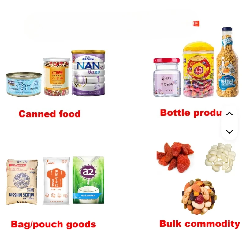 Tin can/bag/can/bottle weight check meets standard weight sorting scale