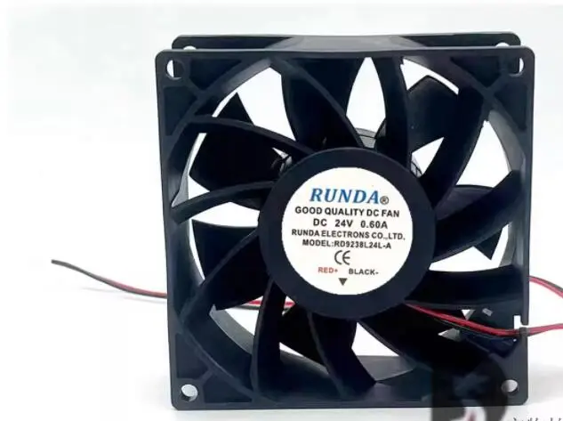 

RUNDA RD9238L24L-A DC 24V 0.60A 90x90x38 мм 2-проводной Вентилятор охлаждения сервера