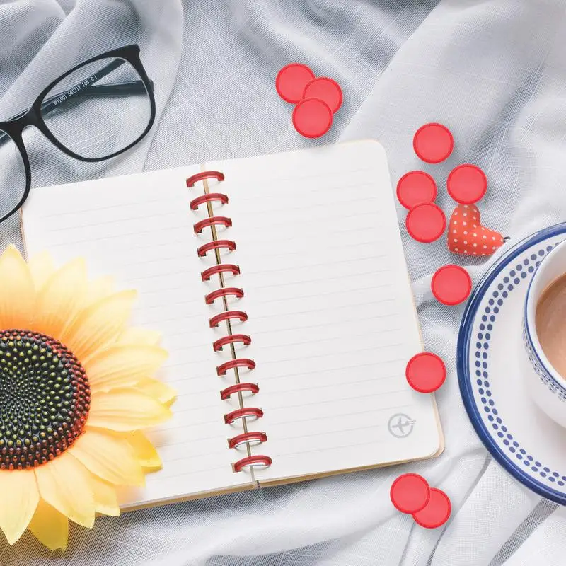 Round Binding Mini Disc Buckle Transparent Color Mushroom Hole Hand Book Disc Buckle Lightweight And Durable Transparent Color