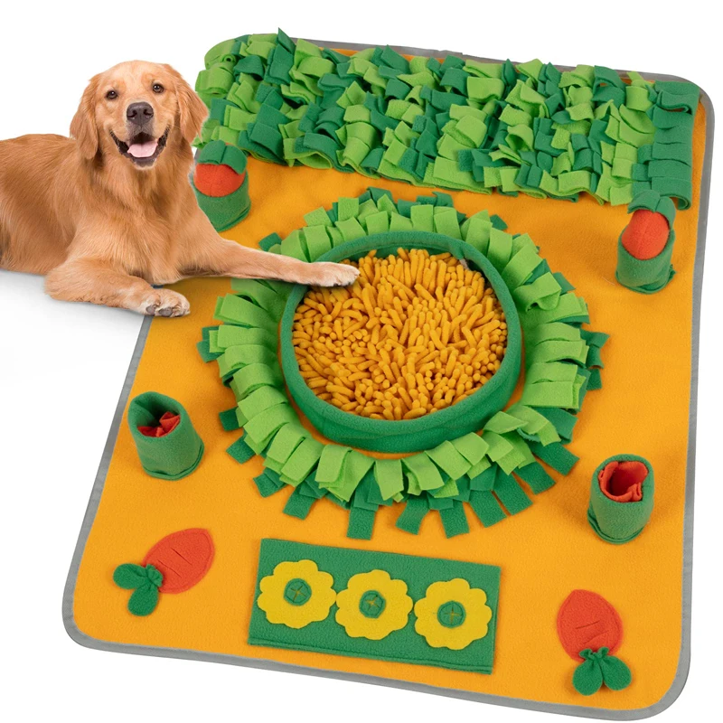 Large Dogs Snuffle Mat Interactive Dog Puzzle Toys Pet Leak Food Anti Choking Mat Nose Smell Training Slowing Feeding Toys