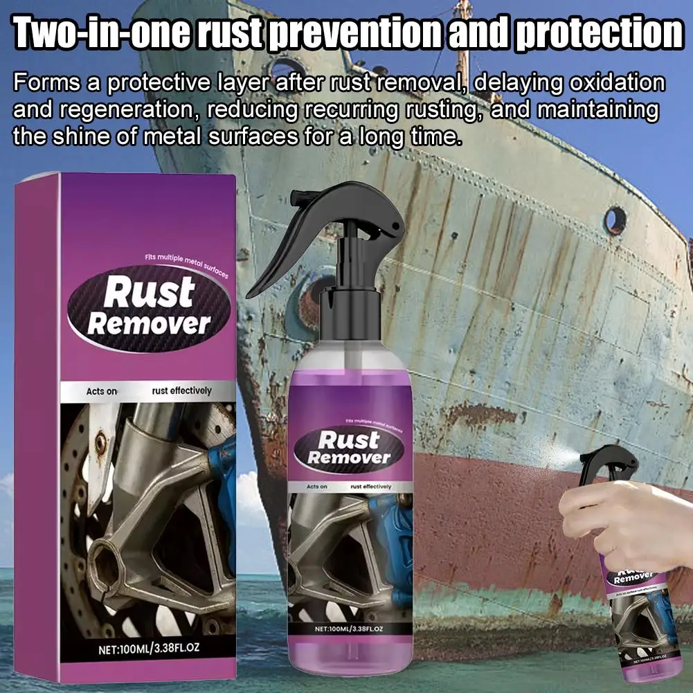 Multi-Purpose Rust Remover Spray – Quickly Dissolves Rust on Cars, Metal, Furniture, Easy Application for Daily Cleaning