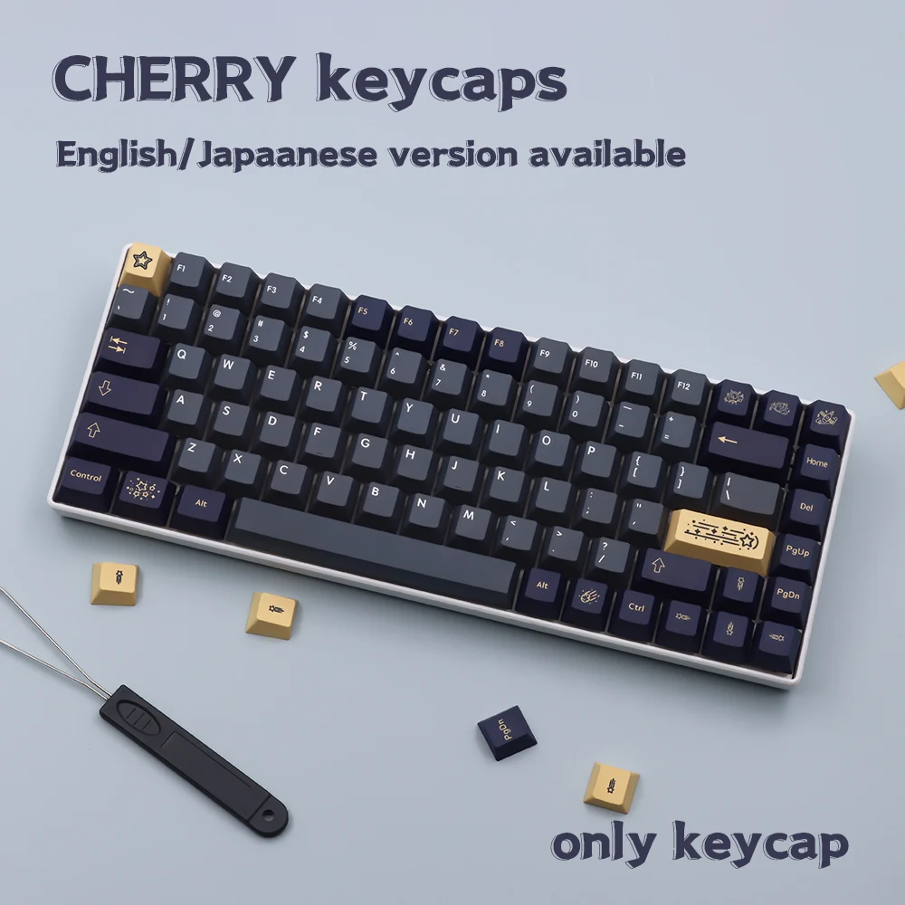 

stargazing keycap PBT sublimation cherry height for GMK RK61 64 nj68 84 87 104 108 mechanical keyboard