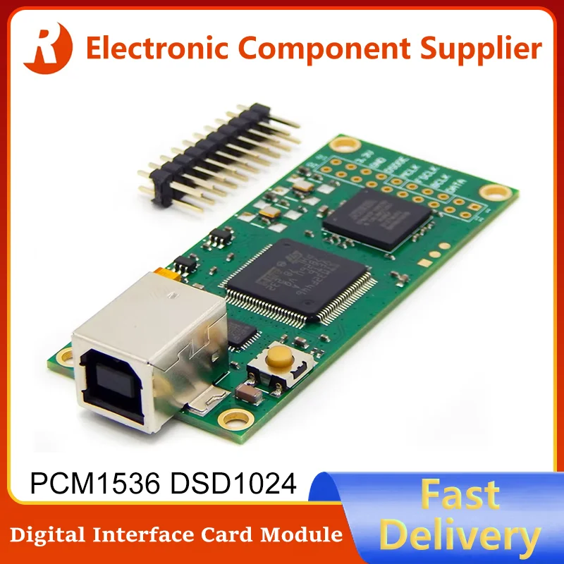 New PCM1536 DSD1024 USB Digital Interface Card For HiFi Audio Amplifier DAC Compatible With Amanero Card XMOS To I2S Output