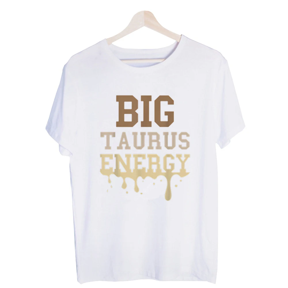 Men's Taurus Energy Typography Print Graphic Tee, Short Sleeve Crew Neck T-Shirt for Casual Daily Wear