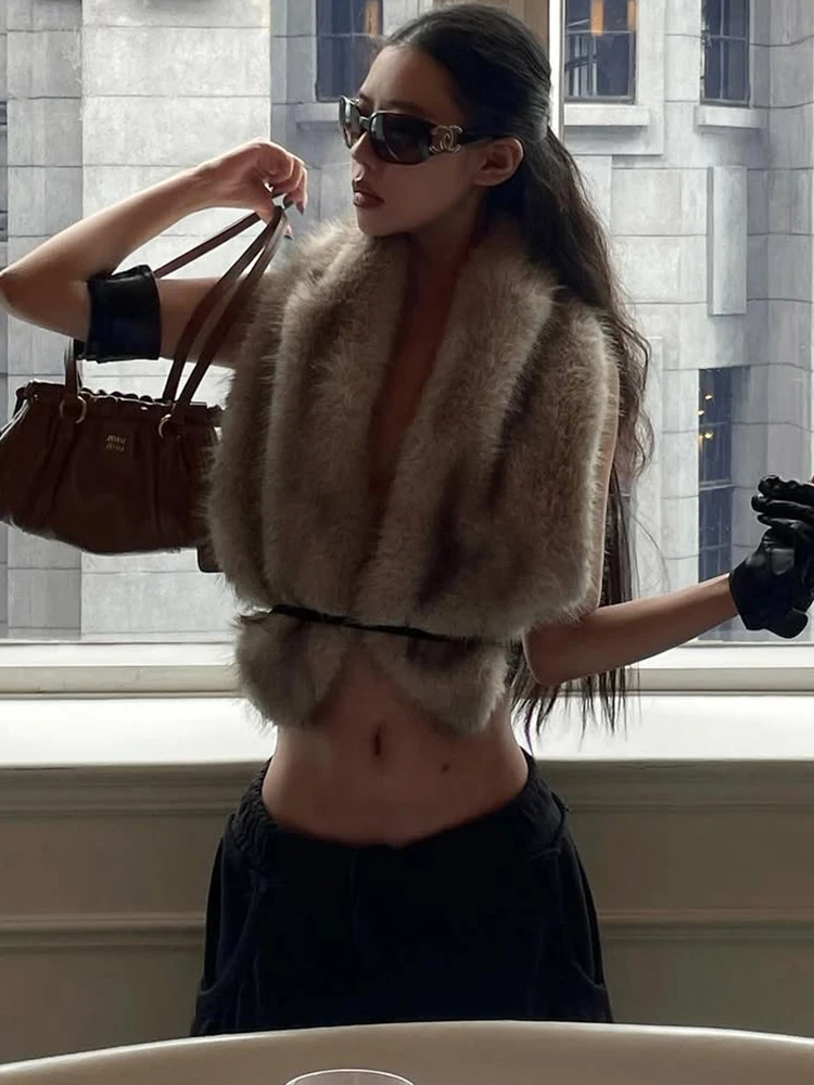 Nibber سترات منفوشة بدون ظهر للنساء رسن متقاطع مثير منتصف الليل البرية شارع العليا الخريف الاتجاه حفلة هوتي بلوزات بسيطة