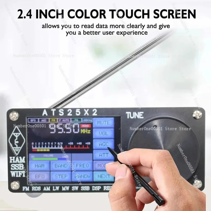 

ATS25X2 Full Band Radio Receiver Touchscreen Si4732 Chip Aviation Shortwave Radio