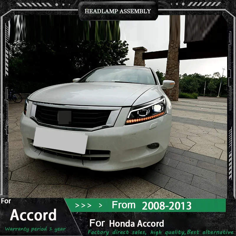 

Car HeadLamp Assembly For Honda Accord 8th Gen Headlight 2008-2013 Upgrade to NEW Dynamic Brake LED Car HeadLamp Accessories