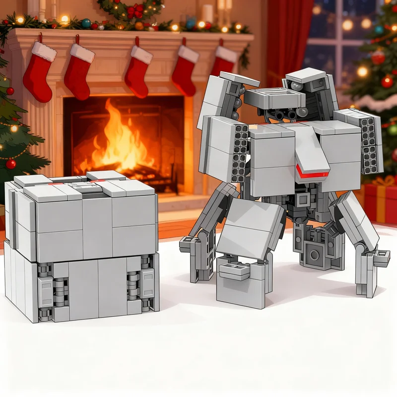 

Набор для сборки модели робота MOC Icons Box, 308 деталей, конструктор, развивающая игрушка, идея для подарка на Рождество, креативное обучение, детский подарок на день рождения