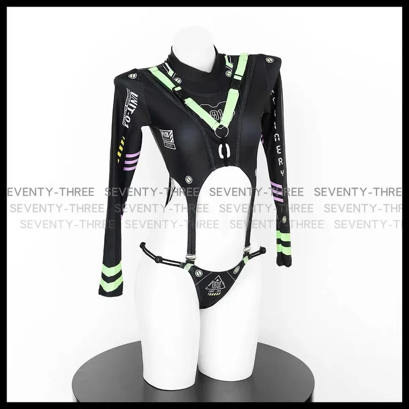 Sexy cyber punk mechanische cosplay jumpsuit badpak hol Turismoizu kostuums badmode Meisje vrouwen bodysuit