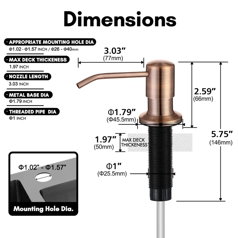Комплект удлинительных трубок для дозатора мыла для кухонных принадлежностей, ванной комнаты, встроенные дозаторы для жидкого мыла из нержавеющей стали