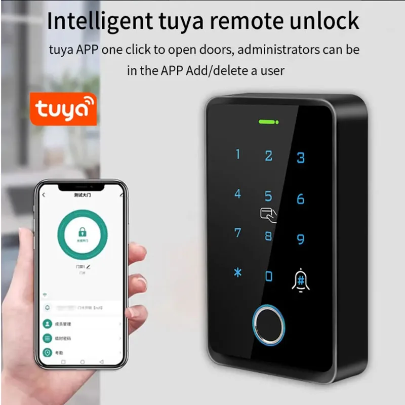 Waterproof Access Control Keypad For Tenant 125KHZ ID TUYA WIFI Access Control Machine Remote Unlock Door Lock