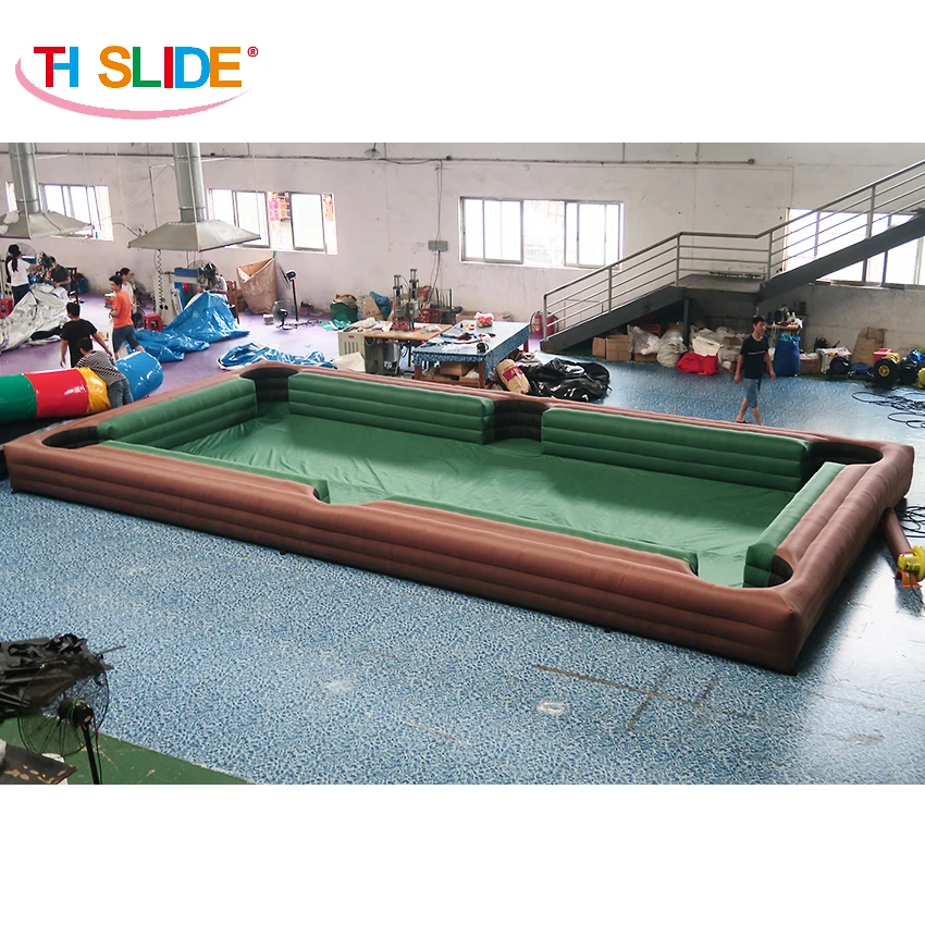 fast air ship to door, inflatable snooker pool,6x4m snooker foot dart field/Outdoor human inflatable billiard table