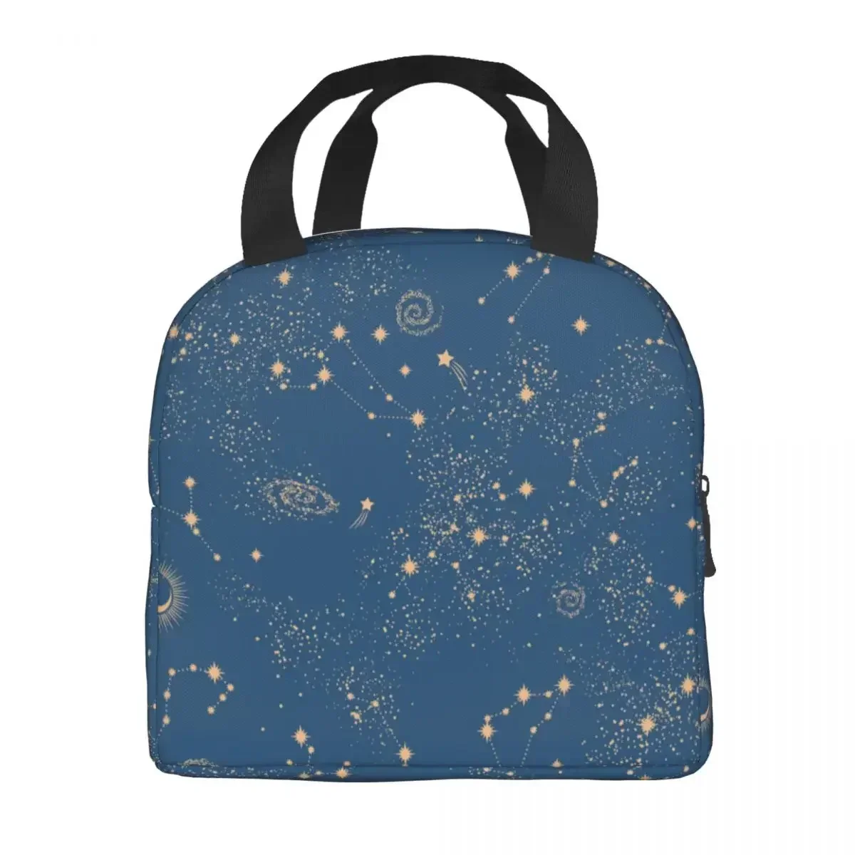 Night Galaxy Constellation Insulated Lunch Bags For School Office Space Stars Leakproof Thermal Cooler Lunch Box Children