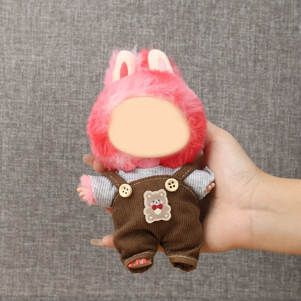 1-piece cute Labubu doll clothes suit is suitable for 17CM Labubu doll clothes accessories, excluding dolls