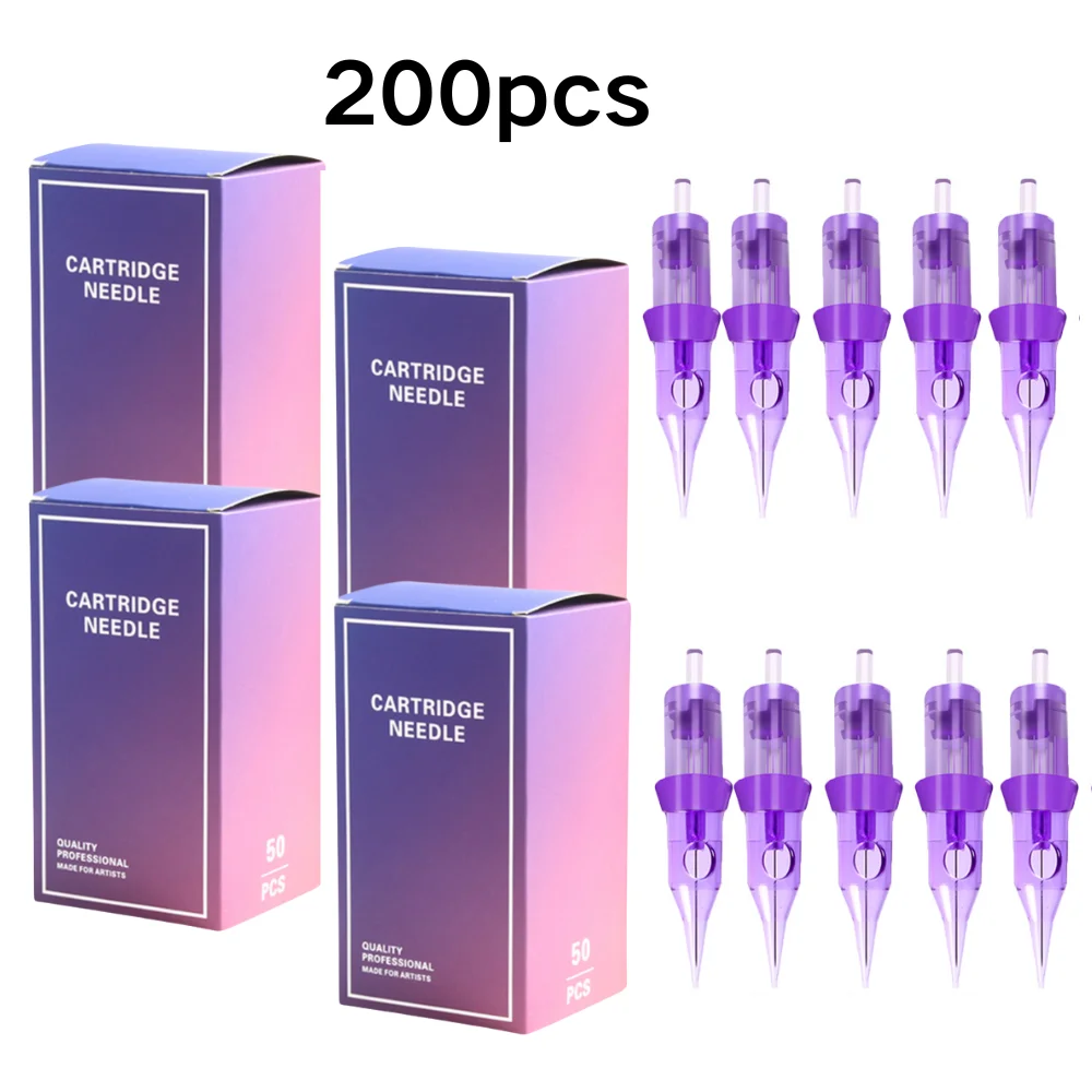 Mona 200pcs PremiumTattoo Cartridges Standard Round Pads RL Brow Permanent Makeup Tattoo Needles 0.3mm for Tattoo Machine