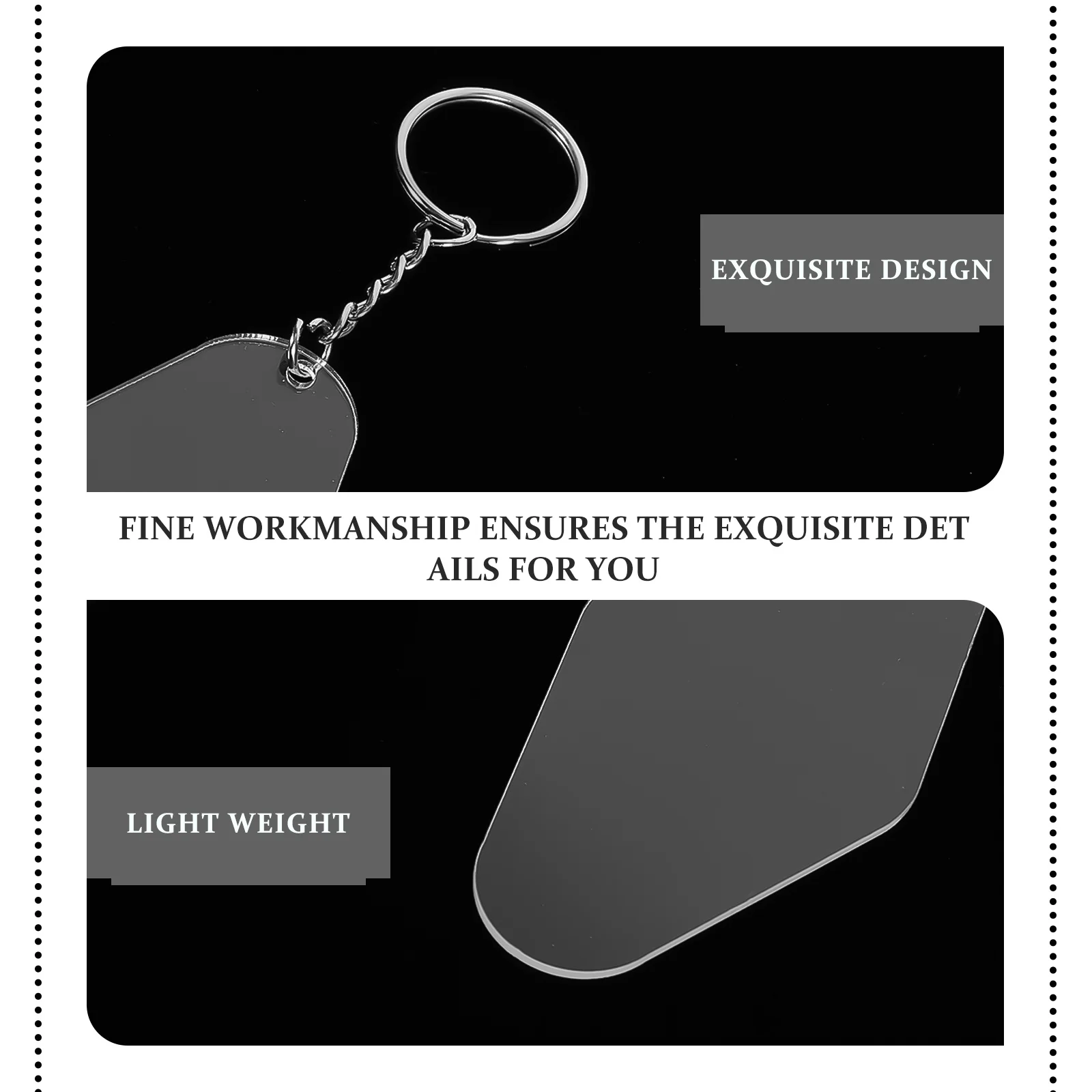 

30Sets Durable Acrylic Key Tags Sturdy Rings Hotel Keychain Blanks Identification Key Id Label Hanging Tag Identification Tags