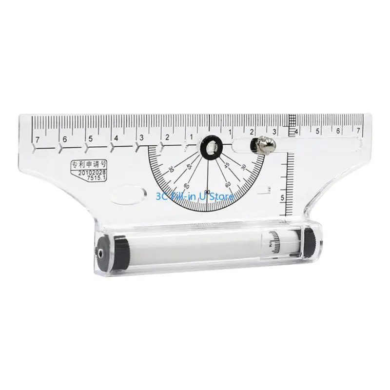 G8TA Complying Centring Relling Rauler Rauler Trawer Compass-School Stationery Protractor Tool