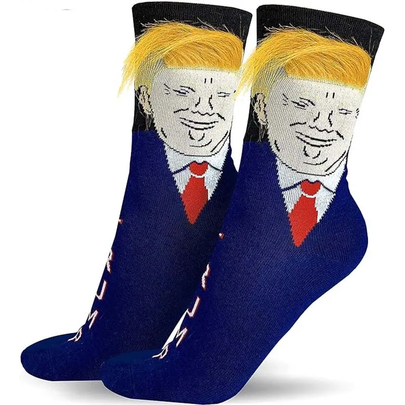 Personality hairstyle socks men's funny cosplay mid-cut socks unisex socks