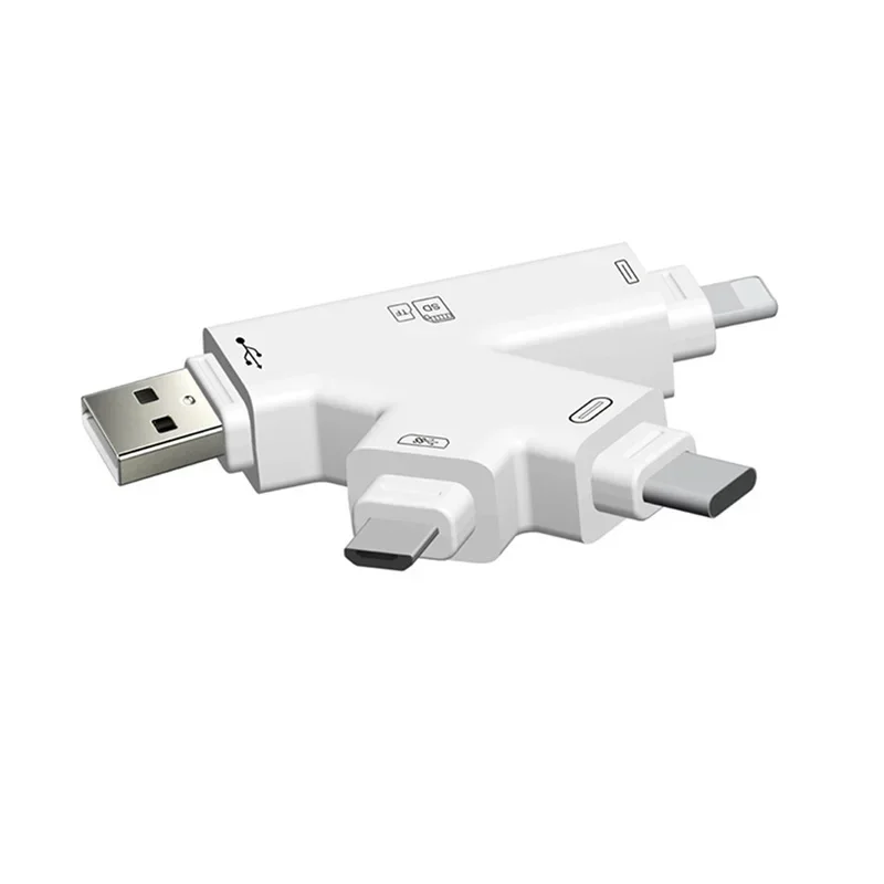 Multimemory 4 in 1 i Flash Drive USB Voor IPad Touch MAC PC Micro SD & TF Kaartlezer Adapter Laptop accessoires Smart Card Reader