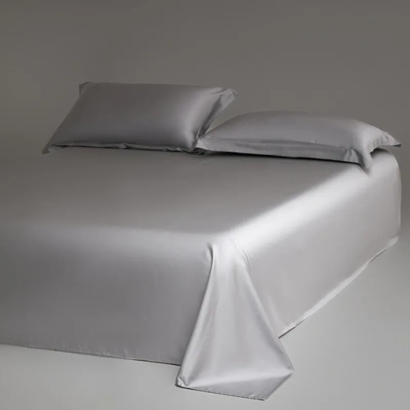 

New simple solid color 100 cotton single product series - single bed sheet, high silk soft and delicate skin-friendly