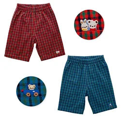 2 Colors Boys Pants 2022 Summer New Japanese Fam Children's All-Match Plaid Pants Cotton Casual Pants