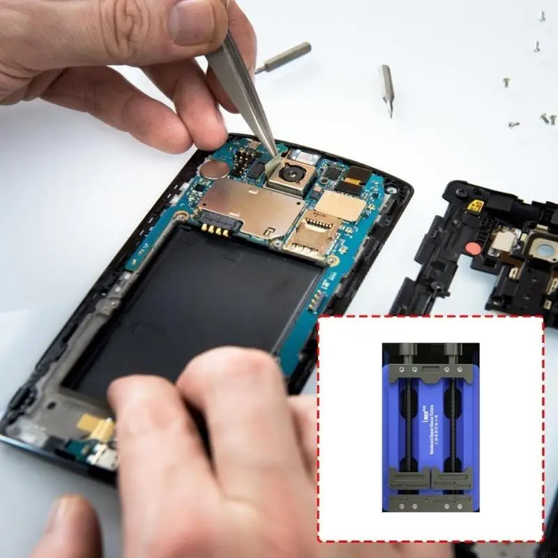 M7DA Doppel Lager Halter für Handy Motherboards IC Chip Clamp Reparatur Werkzeug Motherboards Spann Zubehör