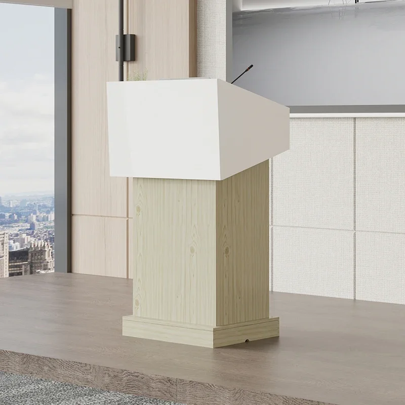 Lecture Stand Podium Reception Desks Luxury Clinic Speech Stand Support Customization Fillet Treatment Reception Tavolo Table