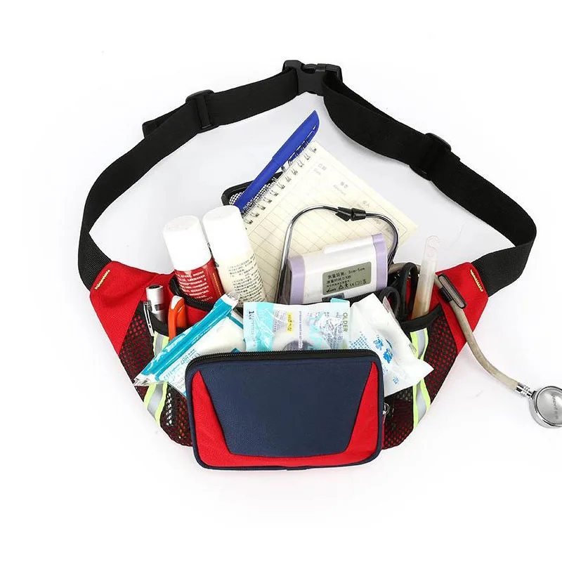 ที่ว่างเปล่ากู้ภัย Fanny Pack ชุดปฐมพยาบาล Camping Trip Medical Storage Medical Organizer ฉุกเฉินกลางแจ้ง Survival Medical Bag