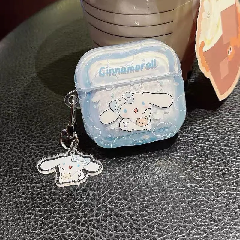 

Anime Hello Kitty Cinnamon Transparent Protective Case Suitable for Airpods Pro Soft Silicone Case Air Pods4 1/2/3 Earphone Case